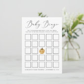 Rustic Plaid Pompoen Baby Shower Bingo Kaart (Staand voorkant)