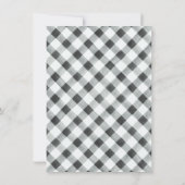 Rustic Plaid Pompoen Baby Shower Bingo Kaart (Achterkant)