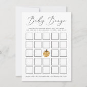 Rustic Plaid Pompoen Baby Shower Bingo Kaart (Voorkant)