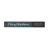 Rustic Plaid Prettig Kerstmis Retouradres (Individueel)