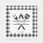 Rustic Plaid Probediner Papieren Servet (Voorkant)