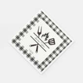 Rustic Plaid Probediner Papieren Servet (Hoek)