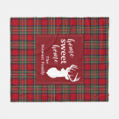 Rustic Plaid Red Check Stewart Tartan Fleece Deken (Voorkant (Horizontaal))