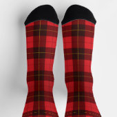 Rustic Plaid Red Checkered Tartan Sokken (Top)