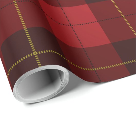 Rustic Plaid Red Classic Red Tartan Cadeaupapier (Rol Hoek)