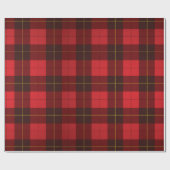 Rustic Plaid Red Classic Red Tartan Cadeaupapier (Vlak)