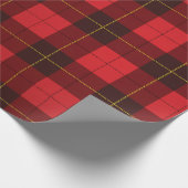 Rustic Plaid Red Classic Red Tartan Cadeaupapier (Hoek)