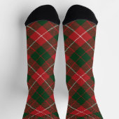Rustic Plaid Red Green Tartan Holiday Sokken (Top)