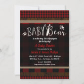 Rustic Plaid Rode Baby Beer Baby shower Unisex Kaart (Voorkant)
