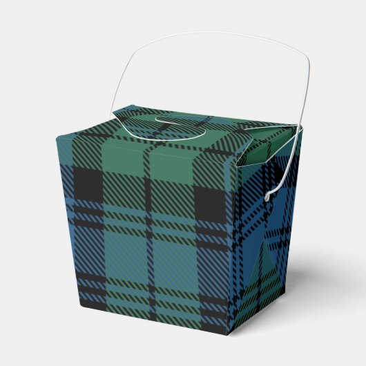 Rustic Plaid Rood Groen Campbell Tartan Bedankdoosjes (Voorkant Zijde)