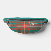 Rustic Plaid Rustic Wilson Gepersonaliseerde Tarta Heuptasje (Liggend)