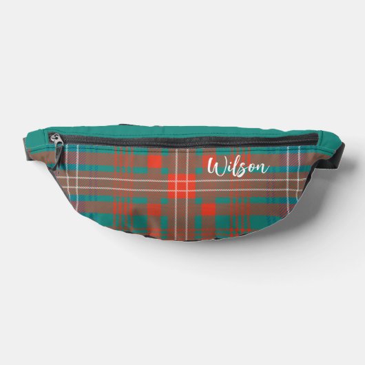 Rustic Plaid Rustic Wilson Gepersonaliseerde Tarta Heuptasje (Liggend)