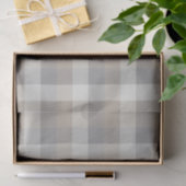Rustic Plaid Tan Grijs Ivoor Tissuepapier (Geschenk)