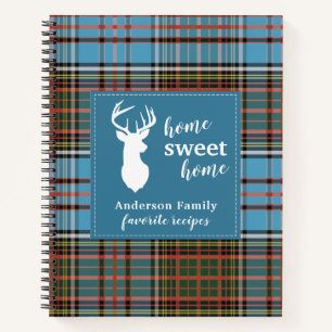 Rustic Plaid Tartan Clan Anderson Familierecepten Notitieboek