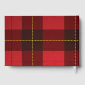 Rustic Plaid Wallace Plaid Red Wedding Tartan Gastenboek (Achterkant)
