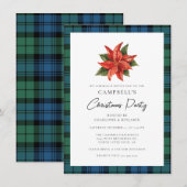 Rustic Plaid Waterverf Campbell Tartan Christmas Kaart (Voorkant / Achterkant)
