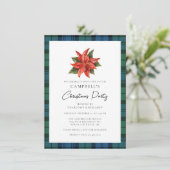 Rustic Plaid Waterverf Campbell Tartan Christmas Kaart (Staand voorkant)