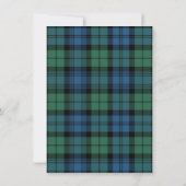 Rustic Plaid Waterverf Campbell Tartan Christmas Kaart (Achterkant)