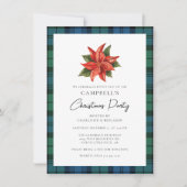 Rustic Plaid Waterverf Campbell Tartan Christmas Kaart (Voorkant)