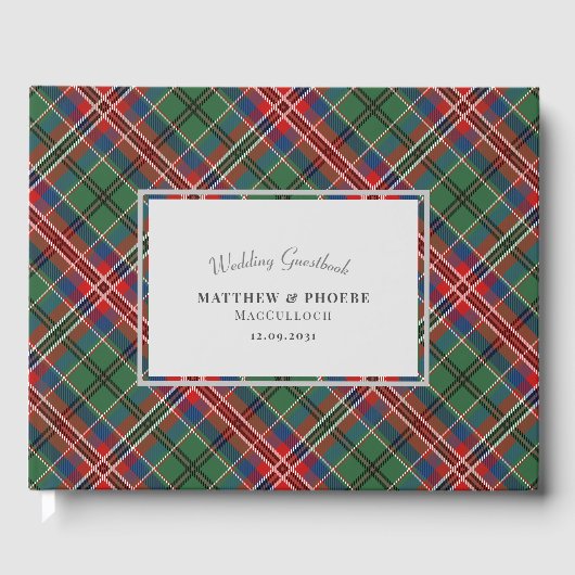 Rustic Plaid Wedding Tartan Gastenboek (Voorkant)