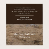 Rustic Plain Wood Double Loyalty Visitekaartje (Buitenkant ongevouwen)