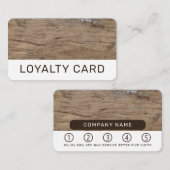 Rustic Plain Wood Klantenkaartje (Voorkant / Achterkant)
