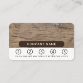 Rustic Plain Wood Klantenkaartje (Achterkant)