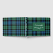 Rustic Playscript Campbell Tartan Wedding Gastenboek (Volledig)