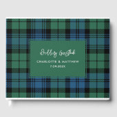 Rustic Playscript Campbell Tartan Wedding Gastenboek (Voorkant)