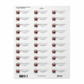 Rustic Plum | Bloemen en veren Bloemige Trouwdag Etiket (Full Sheet)