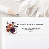 Rustic Plum | Bloemen en veren Bruiloft Etiket (Insitu)