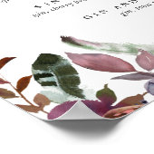 Rustic Plum | Het Wigende Menu van de Sluitseinen Poster (Hoek)