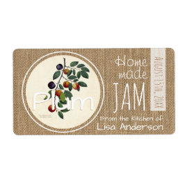  Rustic Plum Jam gepersonaliseerd H-label Etiket