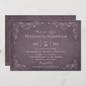 Rustic Plum Paarse Vineyard Wedding Shower Kaart (Voorkant / Achterkant)