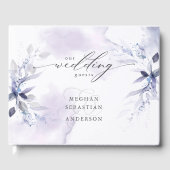 Rustic Plum Violet Foliage Wedding Guest Book Gastenboek (Voorkant)