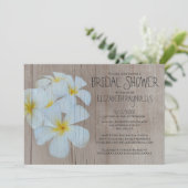 Rustic Plumeria Bridal Shower Invitations Kaart (Staand voorkant)