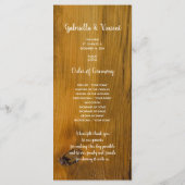 Rustic Poinsettia en Pset Winter Wedding Programme Programmakaart (Achterkant)