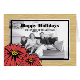 Rustic Poinsettia Holiday Foto