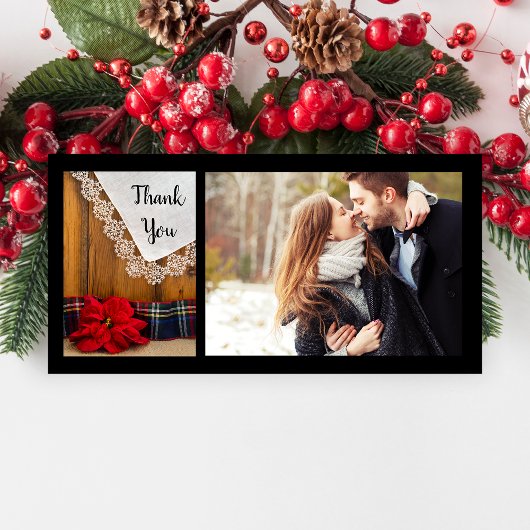 Rustic Poinsettia Pset Winter Wedding Bedankt