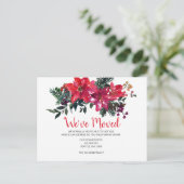 Rustic Poinsettias Berries We hebben vakantie verp Briefkaart (Staand voorkant)