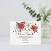 Rustic Poinsettias Pine Cone We hebben vakantie ve Briefkaart (Staand voorkant)