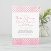 Rustic Polka Dot Bridal Shower Invitations Kaart (Staand voorkant)