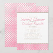 Rustic Polka Dot Bridal Shower Invitations Kaart (Voorkant / Achterkant)