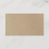 RUSTIC POLKA DOT CONFETTI moderne kraft gouden fol Visitekaartje (Achterkant)