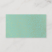 RUSTIC POLKA DOT CONFETTI moderne munt gouden foli Visitekaartje (Achterkant)