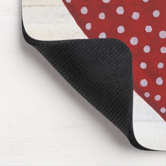 Rustic Polka Dot Valentijn Heart Muismat (Hoek)
