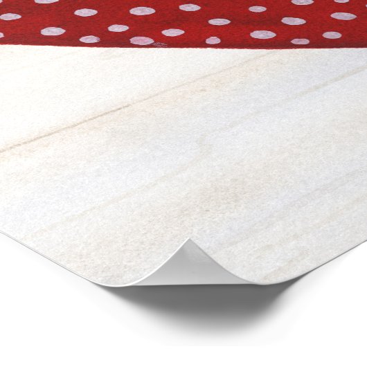 Rustic Polka Dot Valentijn Heart Poster (Hoek)