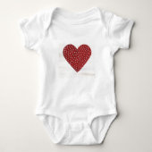 Rustic Polka Dot Valentijn Heart Romper (Voorkant)