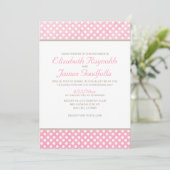 Rustic Polka Dot Wedding Invitations Kaart (Staand voorkant)