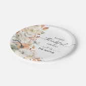 Rustic Pompoenen Thanksgiving Diner Papieren Bord (Gekanteld)